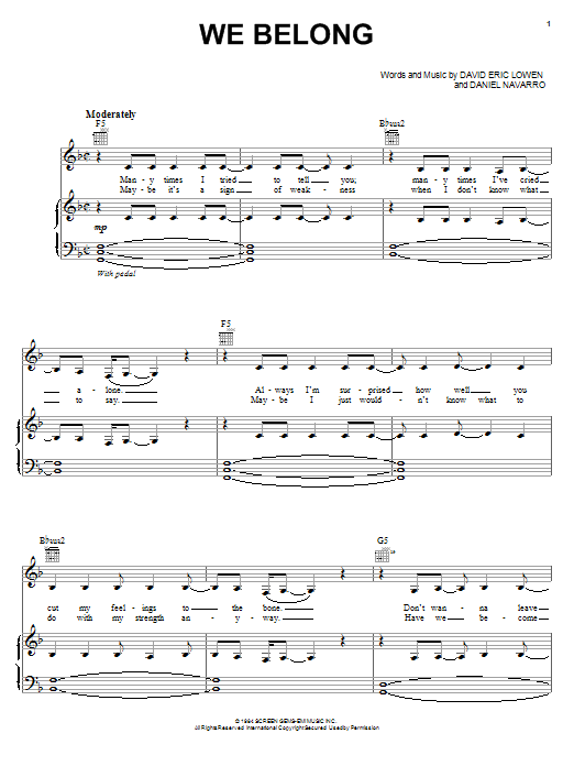 Download Pat Benatar We Belong Sheet Music and learn how to play Flute PDF digital score in minutes