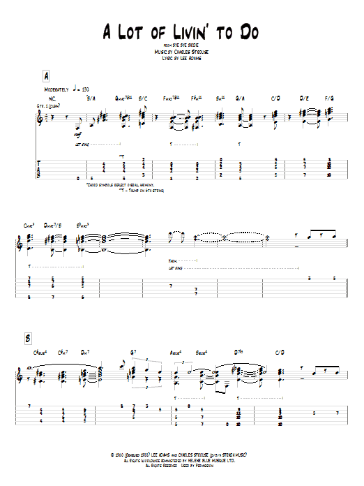 Download Pat Metheny A Lot Of Livin' To Do Sheet Music and learn how to play Guitar Tab PDF digital score in minutes