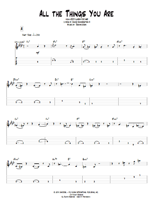 Download Pat Metheny All The Things You Are Sheet Music and learn how to play Guitar Tab PDF digital score in minutes