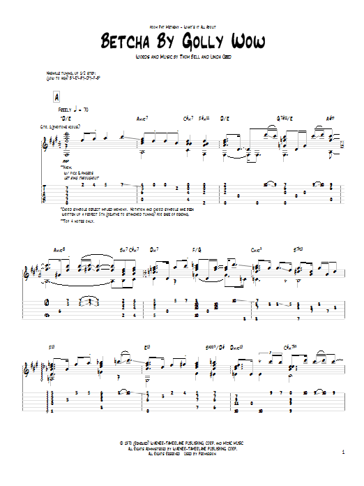 Download Pat Metheny Betcha By Golly Wow Sheet Music and learn how to play Guitar Tab PDF digital score in minutes