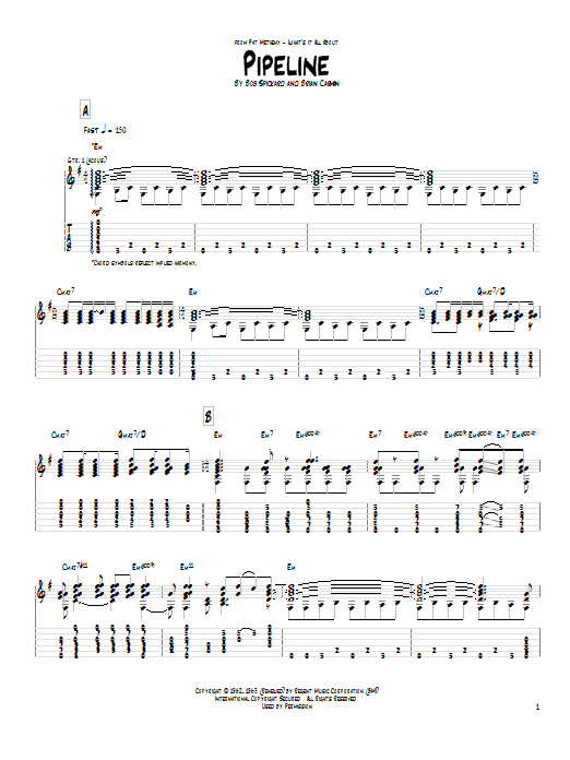 Download Pat Metheny Pipeline Sheet Music and learn how to play Guitar Tab PDF digital score in minutes