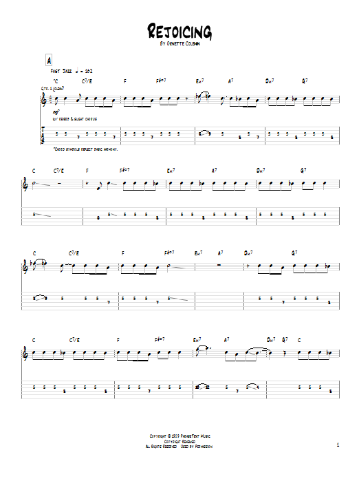 Download Pat Metheny Rejoicing Sheet Music and learn how to play Guitar Tab PDF digital score in minutes