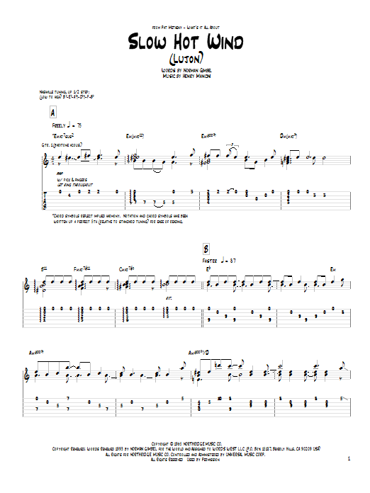 Download Pat Metheny Slow Hot Wind (Lujon) Sheet Music and learn how to play Guitar Tab PDF digital score in minutes