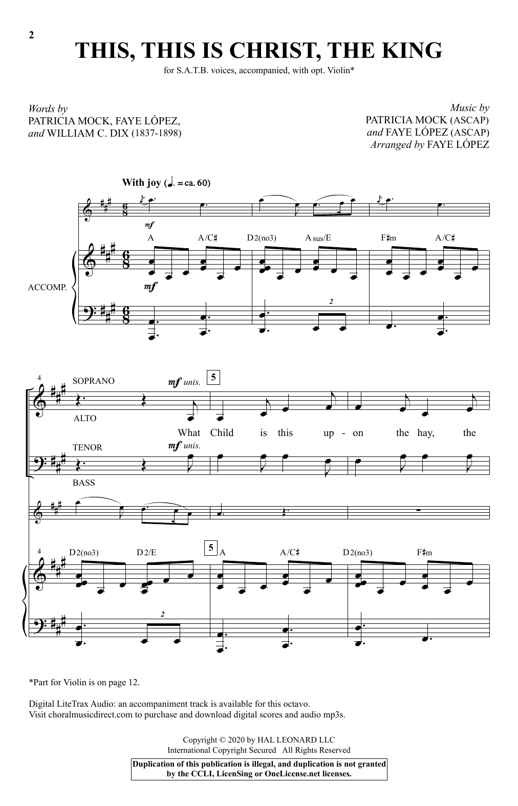 Download Patricia Mock and Faye Lopez This, This Is Christ The King (arr. Faye Lopez) Sheet Music and learn how to play SATB Choir PDF digital score in minutes