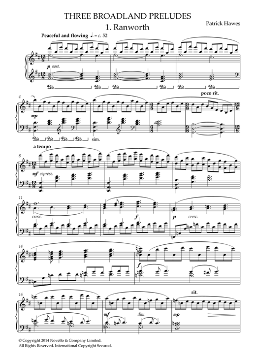 Download Patrick Hawes Three Broadland Piano Preludes Sheet Music and learn how to play Piano PDF digital score in minutes