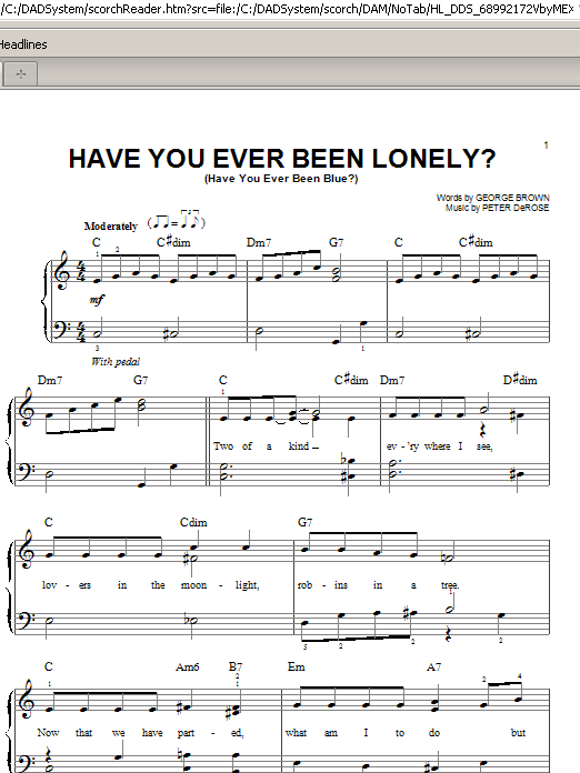 Download Patsy Cline & Jim Reeves Have You Ever Been Lonely? (Have You Ever Been Blue?) Sheet Music and learn how to play Easy Piano PDF digital score in minutes