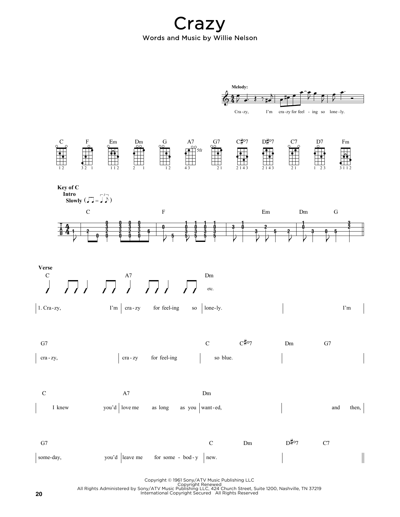 Download Patsy Cline Crazy (arr. Fred Sokolow) Sheet Music and learn how to play Mandolin PDF digital score in minutes