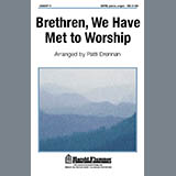 Download or print Patti Drennan Brethren, We Have Met To Worship Sheet Music Printable PDF -page score for Concert / arranged SATB Choir SKU: 284208.