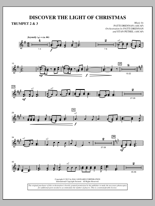 Download Patti Drennan Discover The Light Of Christmas - Bb Trumpet 2,3 Sheet Music and learn how to play Choir Instrumental Pak PDF digital score in minutes
