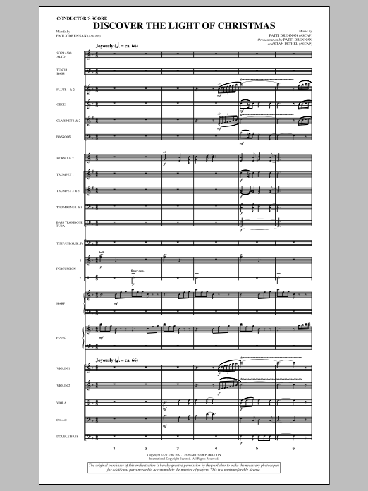 Download Patti Drennan Discover The Light Of Christmas - Score Sheet Music and learn how to play Choir Instrumental Pak PDF digital score in minutes