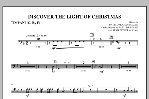 Download Patti Drennan Discover The Light Of Christmas - Timpani Sheet Music and learn how to play Choir Instrumental Pak PDF digital score in minutes