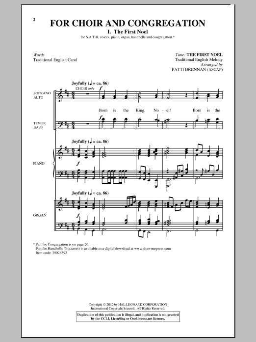 Download Patti Drennan For Choir And Congregation, Voume. 3 Sheet Music and learn how to play Handbells PDF digital score in minutes