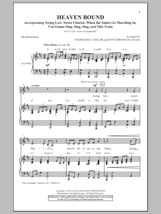 Download Patti Drennan I'm Gonna Sing, Sing, Sing Sheet Music and learn how to play SATB PDF digital score in minutes