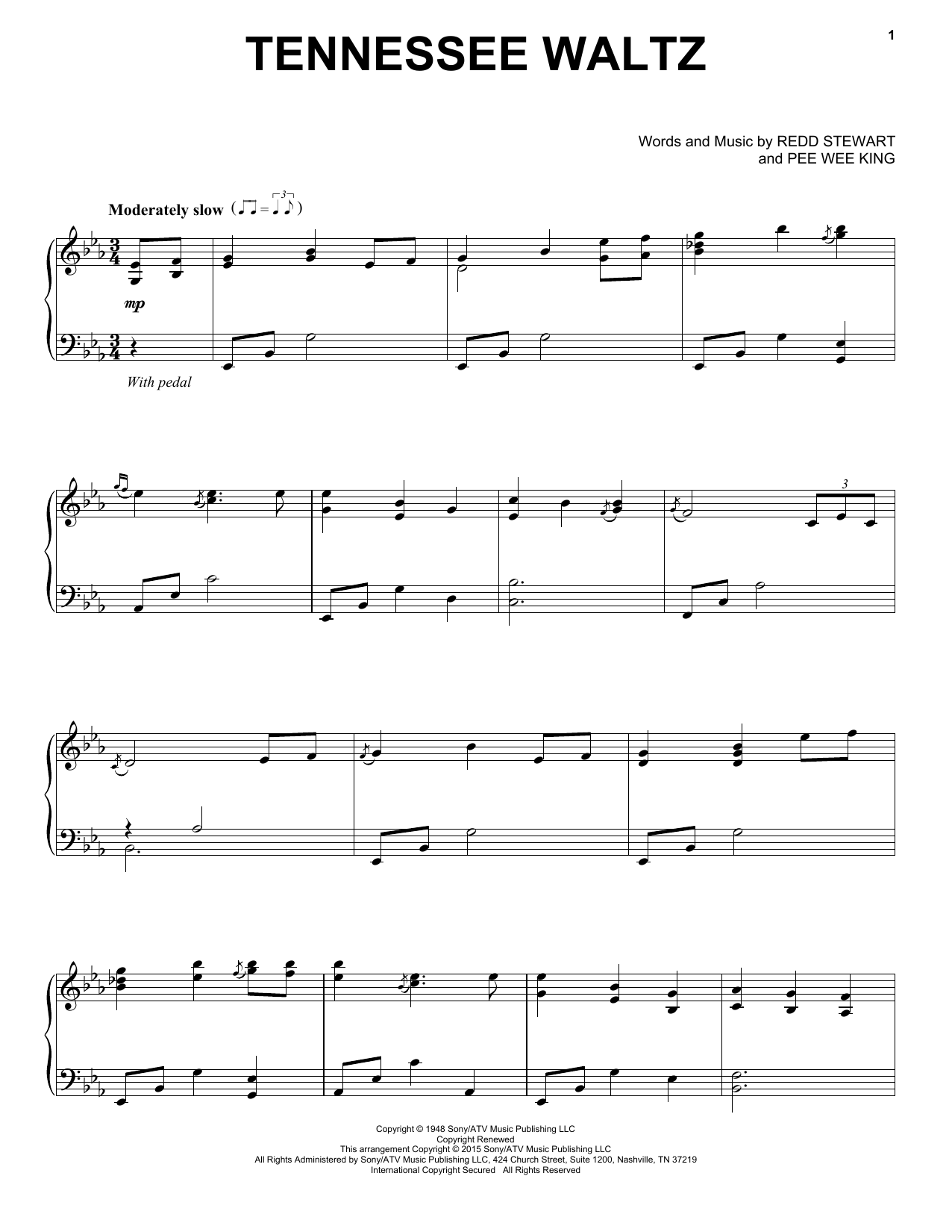 Download Patty Page Tennessee Waltz Sheet Music and learn how to play Cello PDF digital score in minutes