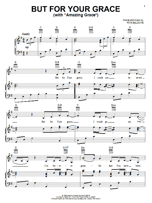 Download Paul Baloche But For Your Grace Sheet Music and learn how to play Piano, Vocal & Guitar (Right-Hand Melody) PDF digital score in minutes