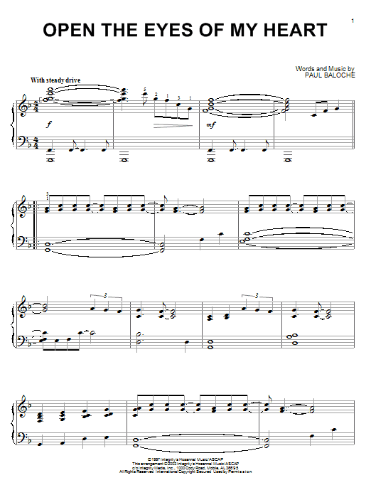 Download Paul Baloche Open The Eyes Of My Heart Sheet Music and learn how to play Guitar Tab Play-Along PDF digital score in minutes