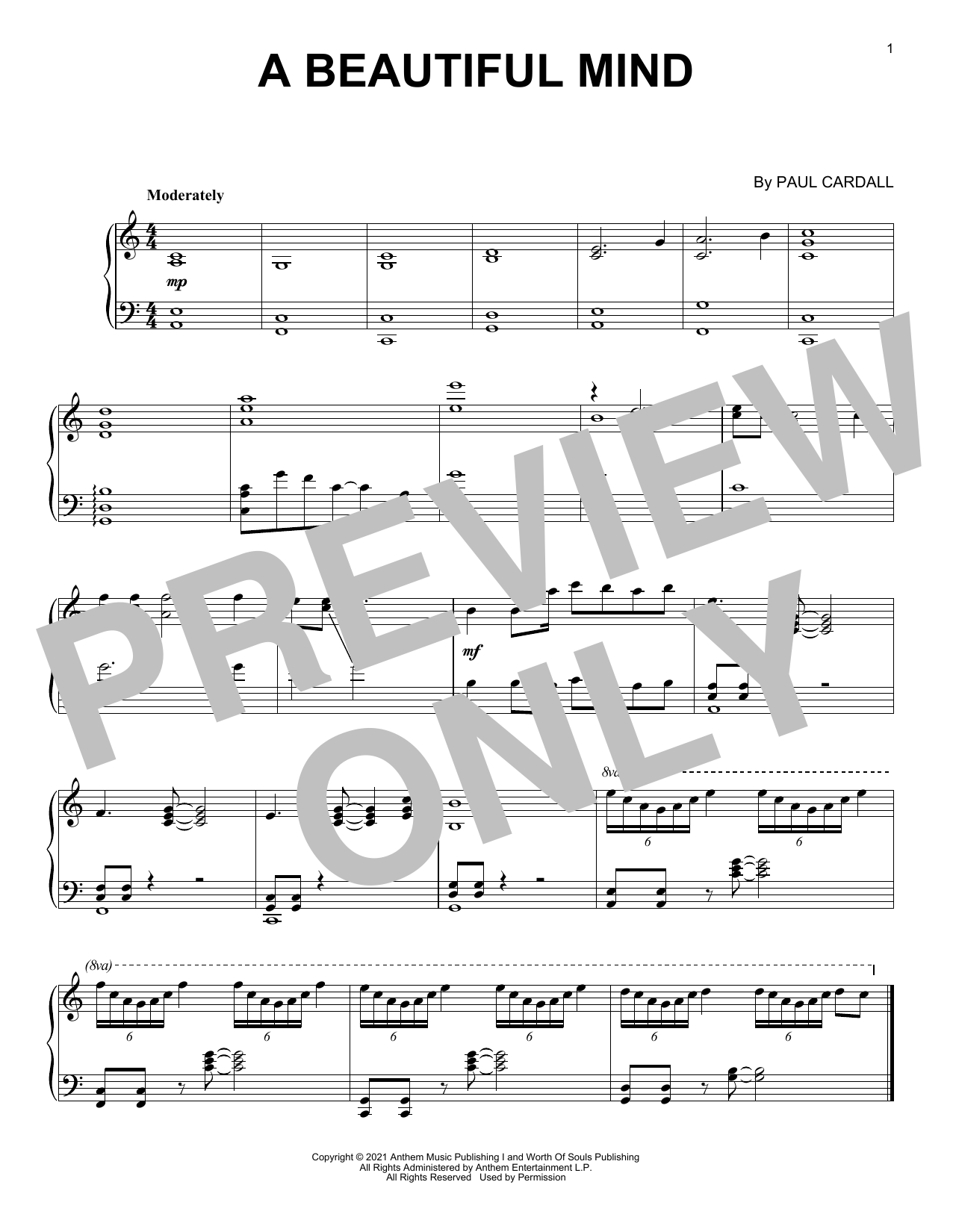 Download Paul Cardall A Beautiful Mind Sheet Music and learn how to play Piano Solo PDF digital score in minutes