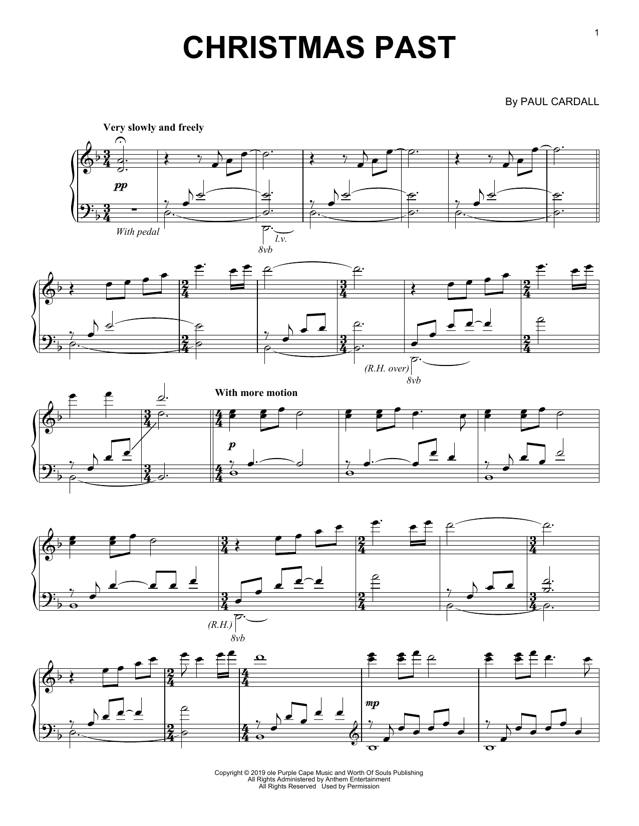 Download Paul Cardall Christmas Past Sheet Music and learn how to play Piano Solo PDF digital score in minutes