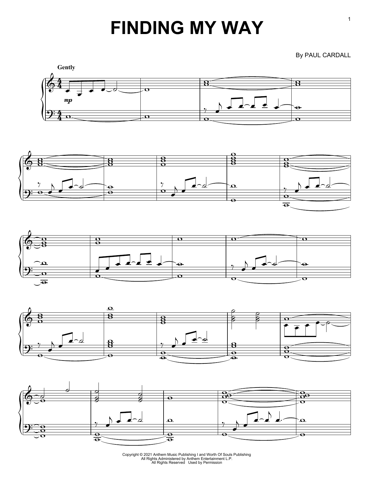 Download Paul Cardall Finding My Way Sheet Music and learn how to play Piano Solo PDF digital score in minutes