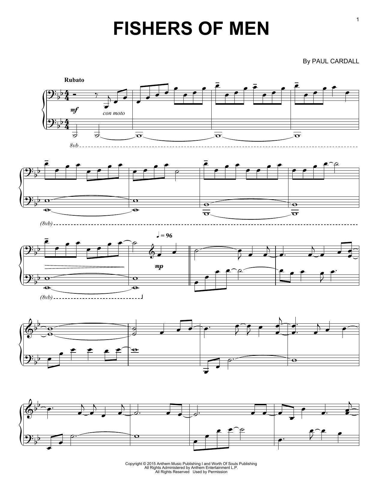 Download Paul Cardall Fishers Of Men Sheet Music and learn how to play Piano Solo PDF digital score in minutes