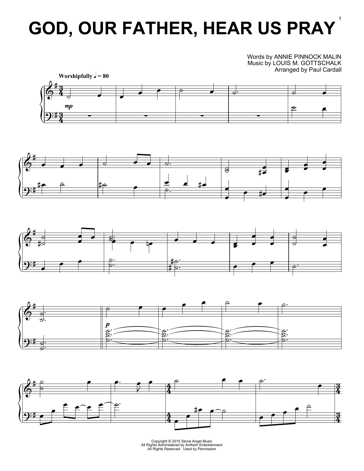 Download Paul Cardall God, Our Father, Hear Us Pray Sheet Music and learn how to play Piano Solo PDF digital score in minutes