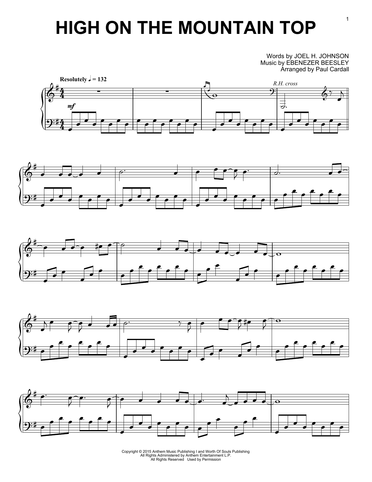 Download Paul Cardall High On The Mountain Top Sheet Music and learn how to play Piano Solo PDF digital score in minutes