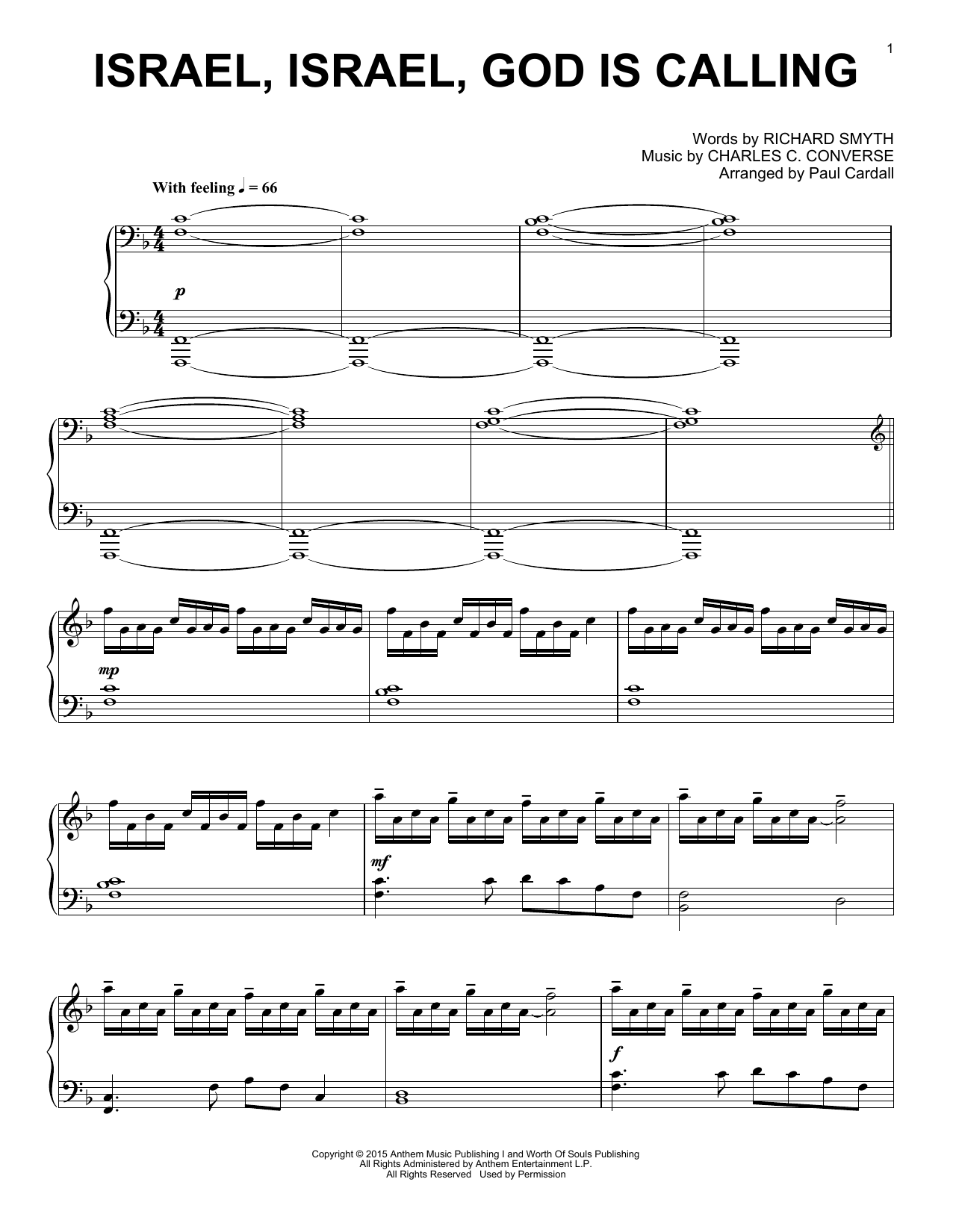 Download Paul Cardall Israel, Israel, God Is Calling Sheet Music and learn how to play Piano Solo PDF digital score in minutes