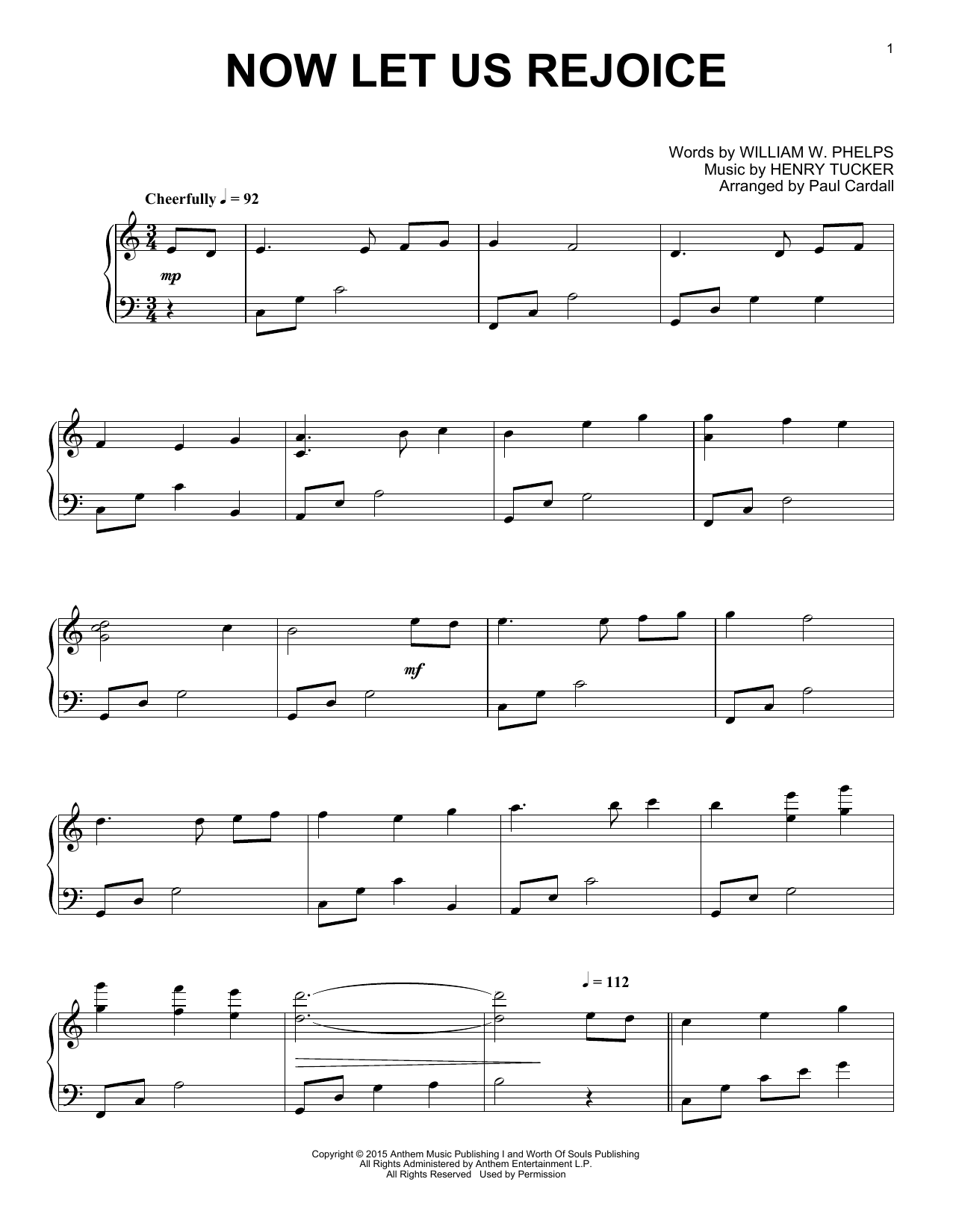 Download Paul Cardall Now Let Us Rejoice Sheet Music and learn how to play Piano Solo PDF digital score in minutes