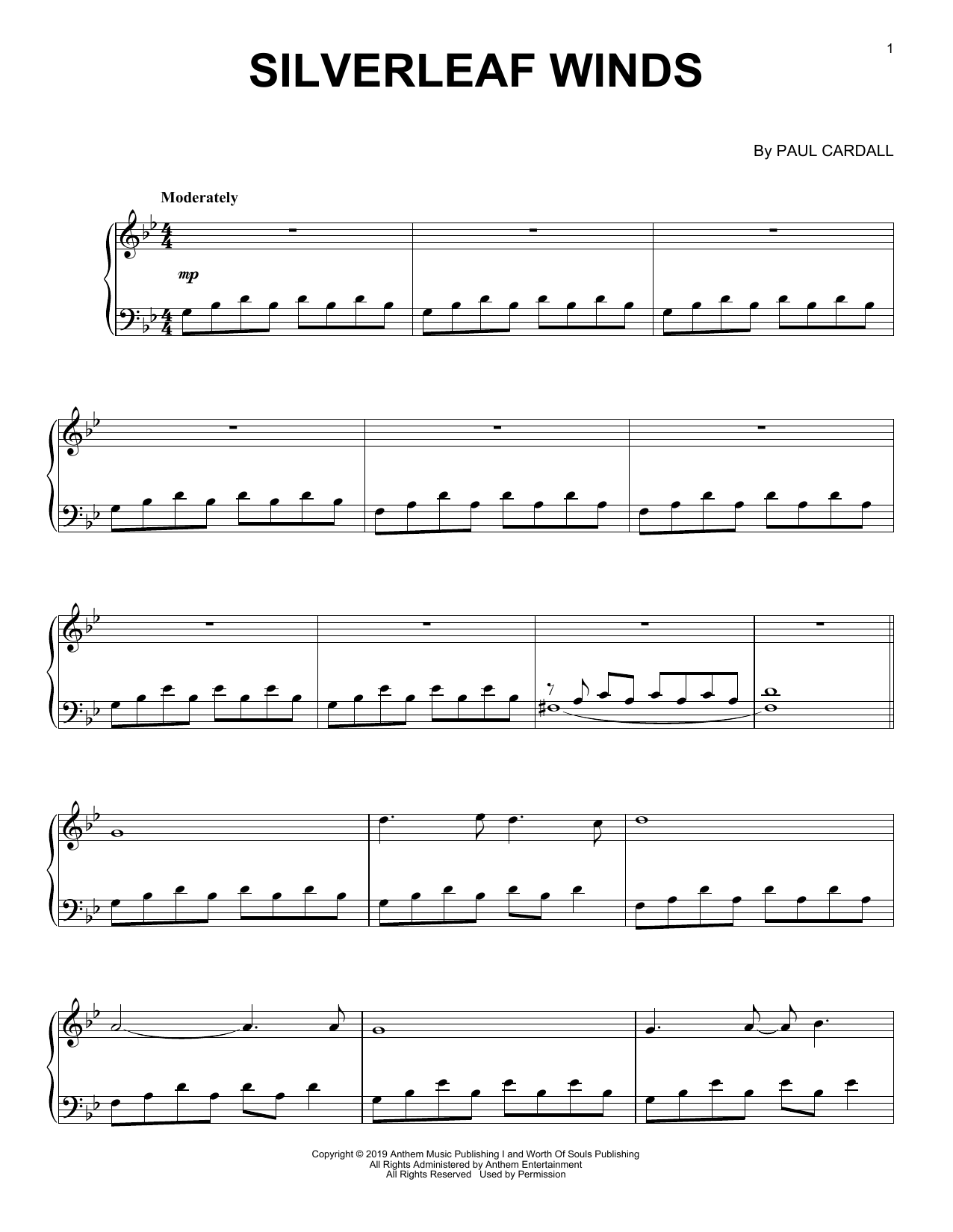 Download Paul Cardall Silverleaf Winds Sheet Music and learn how to play Piano Solo PDF digital score in minutes