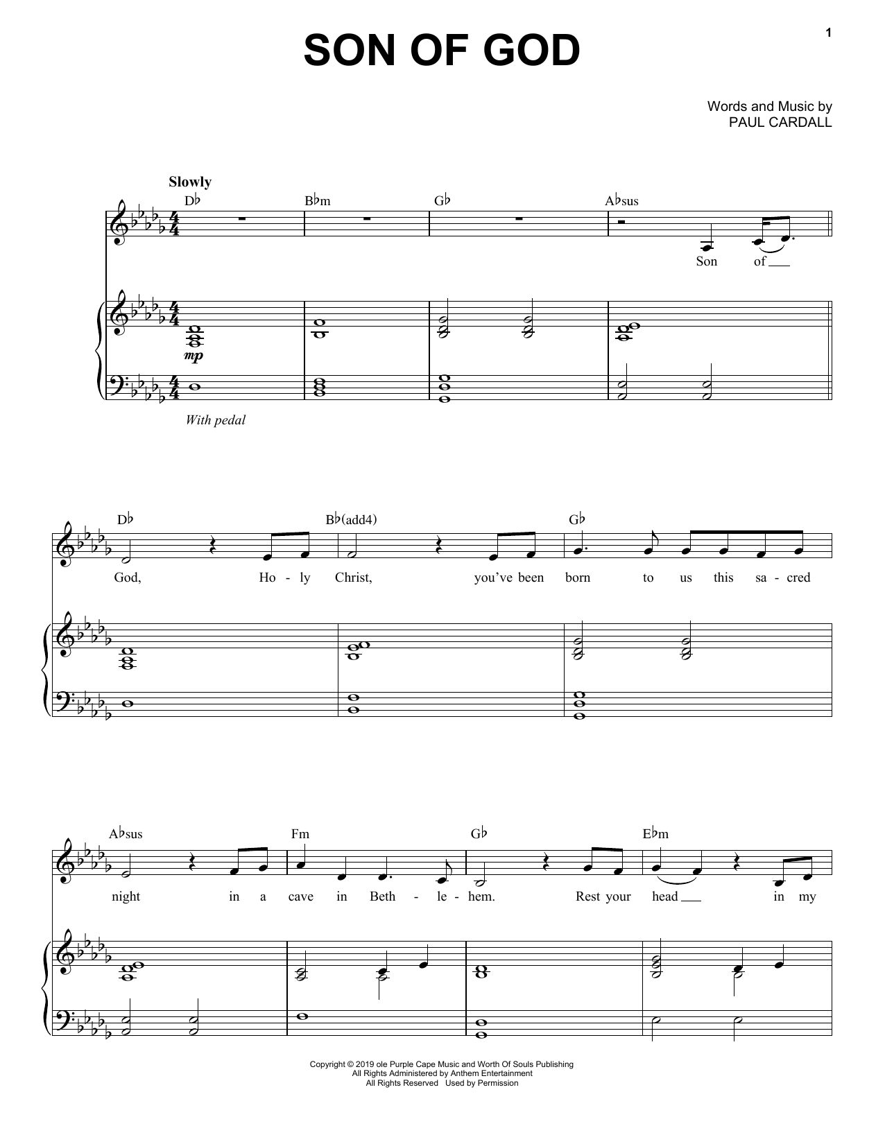 Download Paul Cardall Son Of God (feat. Patrice Tipoki) Sheet Music and learn how to play Piano Solo PDF digital score in minutes