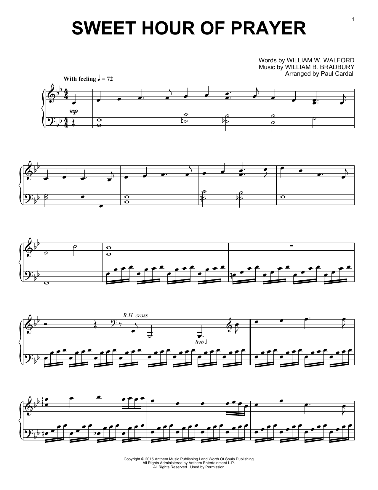 Download Paul Cardall Sweet Hour Of Prayer Sheet Music and learn how to play Piano Solo PDF digital score in minutes
