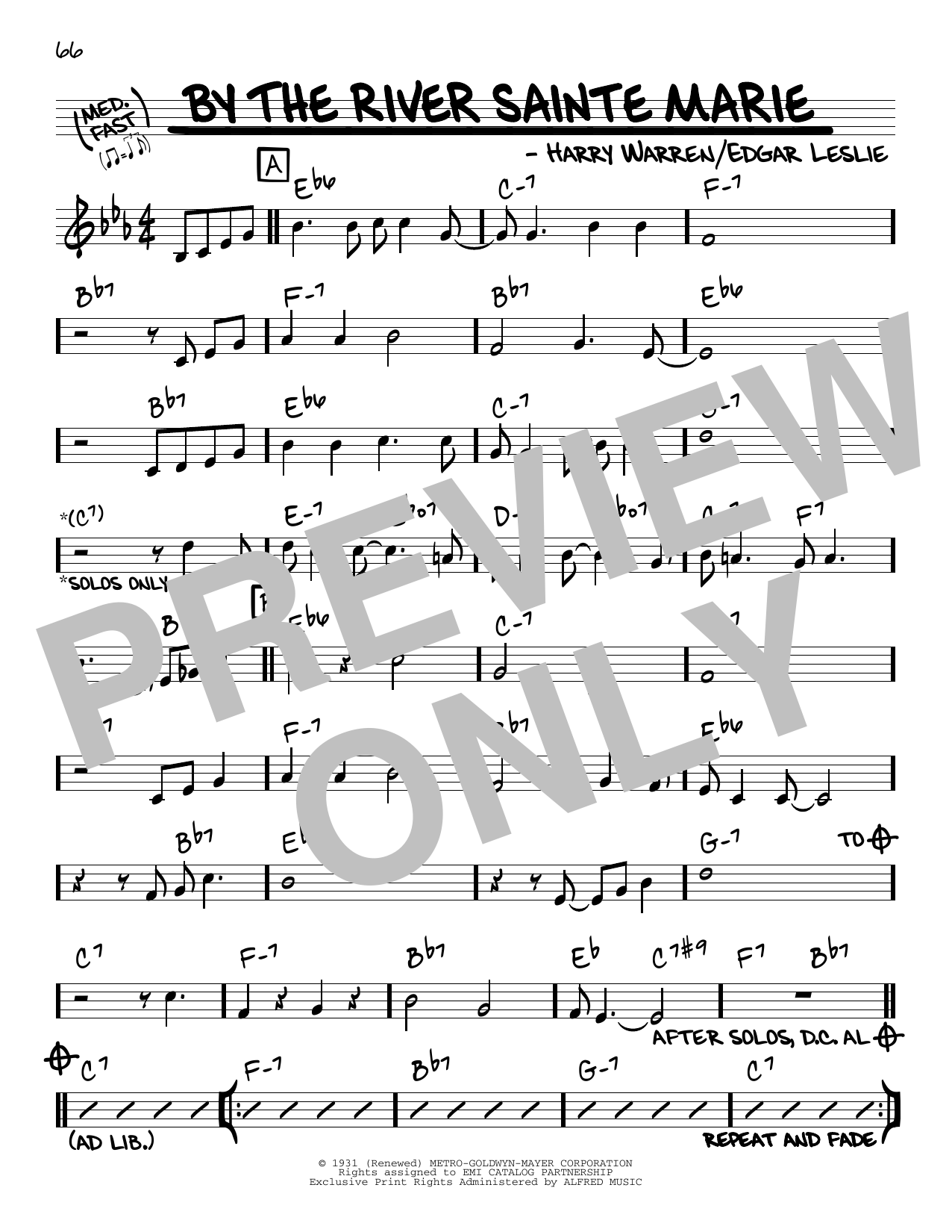 Download Paul Desmond By The River Sainte Marie Sheet Music and learn how to play Real Book – Melody & Chords PDF digital score in minutes