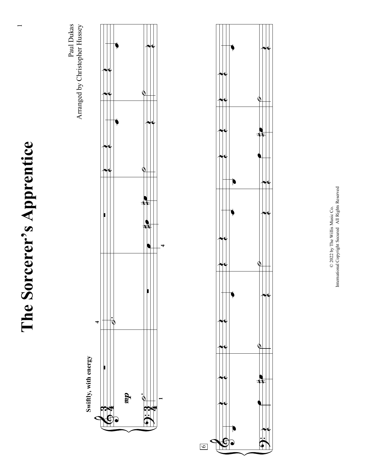 Download Paul Dukas The Sorcerer's Apprentice (arr. Christopher Hussey) Sheet Music and learn how to play Educational Piano PDF digital score in minutes