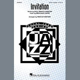 Download or print Paul Francis Webster and Bronislau Kaper Invitation (arr. Paris Rutherford) Sheet Music Printable PDF -page score for Jazz / arranged SATB Choir SKU: 425240.