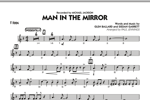 Download Paul Jennings Man In The Mirror - F Horn Sheet Music and learn how to play Jazz Ensemble PDF digital score in minutes