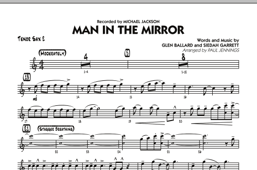 Download Paul Jennings Man In The Mirror - Tenor Sax 2 Sheet Music and learn how to play Jazz Ensemble PDF digital score in minutes