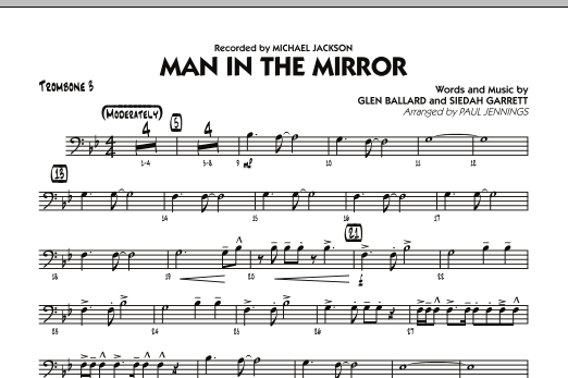 Download Paul Jennings Man In The Mirror - Trombone 3 Sheet Music and learn how to play Jazz Ensemble PDF digital score in minutes
