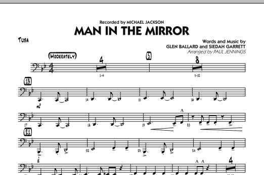 Download Paul Jennings Man In The Mirror - Tuba Sheet Music and learn how to play Jazz Ensemble PDF digital score in minutes