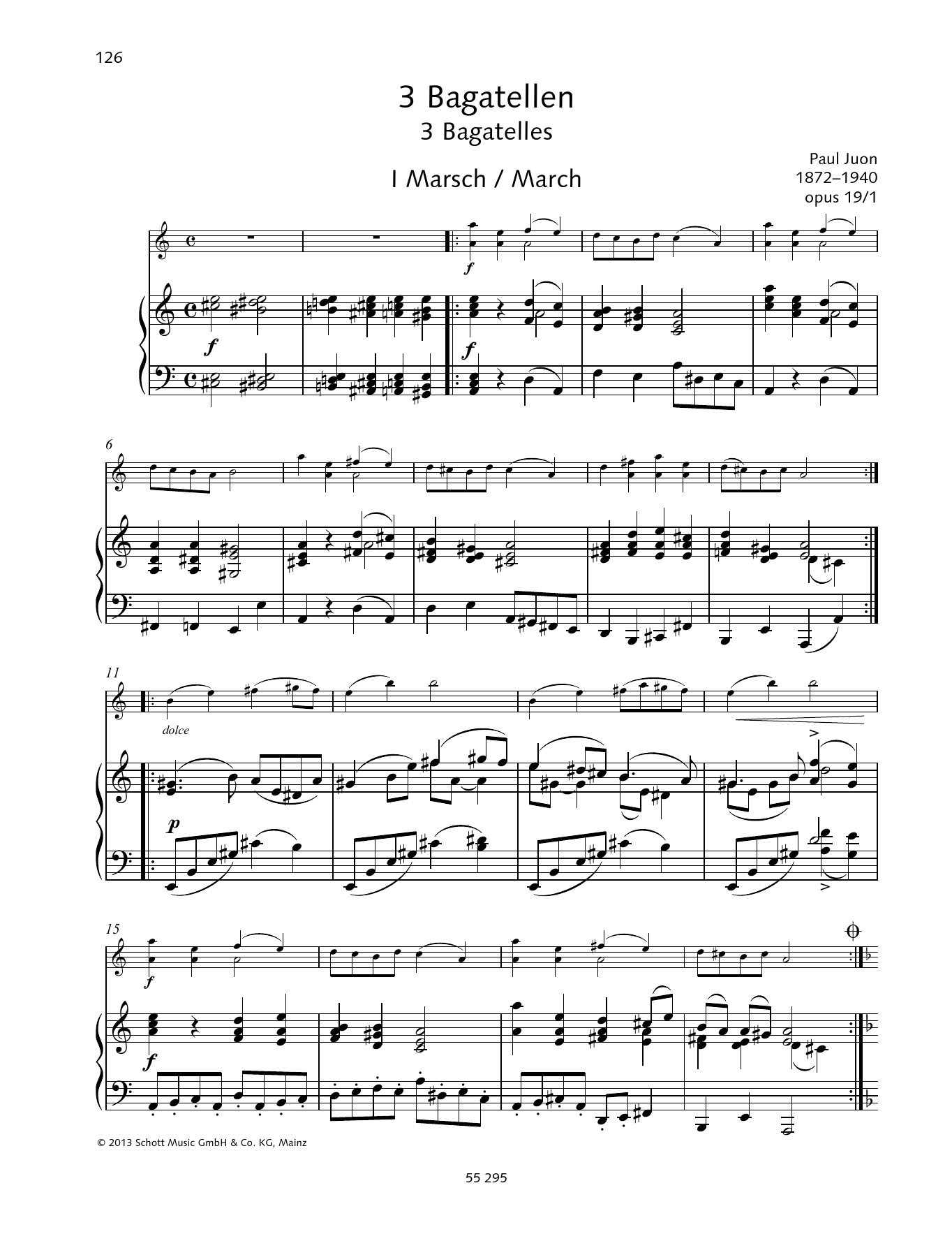 Download Paul Juon 3 Bagatelles Sheet Music and learn how to play String Solo PDF digital score in minutes