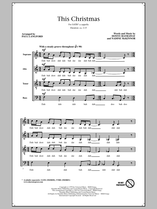 Download Paul Langford This Christmas Sheet Music and learn how to play SATB PDF digital score in minutes