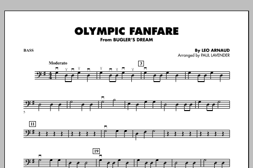 Download Paul Lavender Olympic Fanfare (Bugler's Dream) - Bass Sheet Music and learn how to play Orchestra PDF digital score in minutes