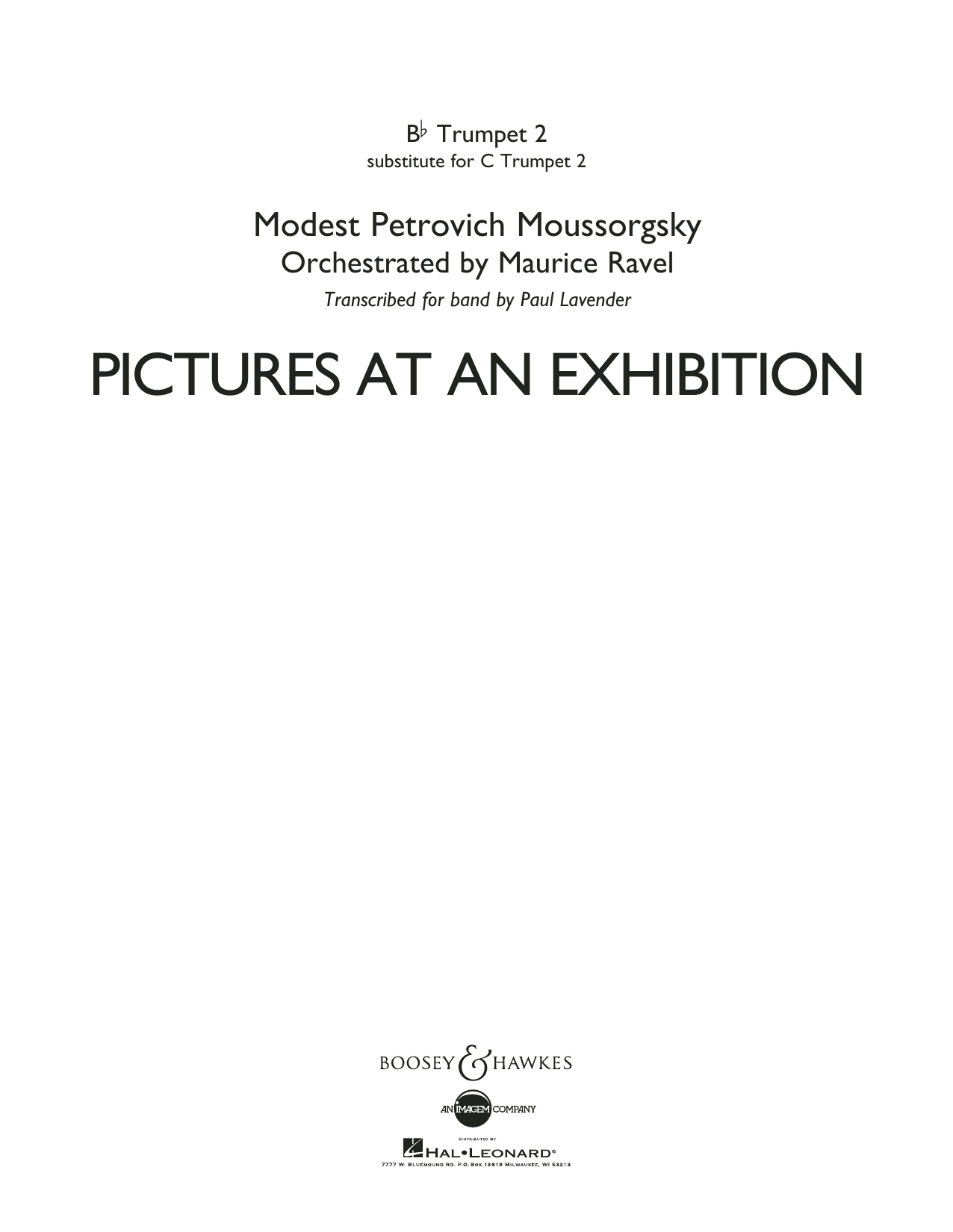 Download Paul Lavender Pictures at an Exhibition - Bb Trumpet Parts - Digital Only - Bb Trumpet 2 (sub. Sheet Music and learn how to play Concert Band PDF digital score in minutes