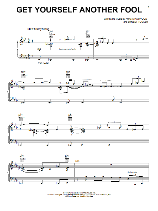 Download Paul McCartney Get Yourself Another Fool Sheet Music and learn how to play Piano, Vocal & Guitar (Right-Hand Melody) PDF digital score in minutes