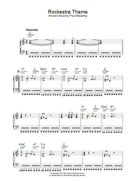 Download Paul McCartney Rockestra Theme Sheet Music and learn how to play Lyrics & Chords PDF digital score in minutes