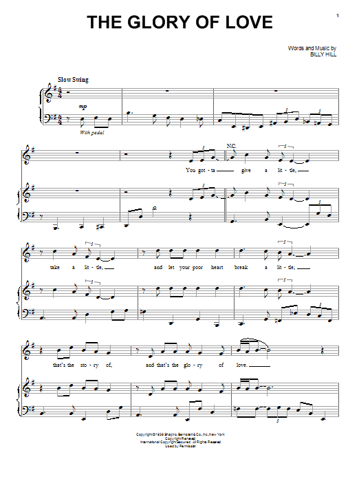Download Paul McCartney The Glory Of Love Sheet Music and learn how to play Piano, Vocal & Guitar (Right-Hand Melody) PDF digital score in minutes