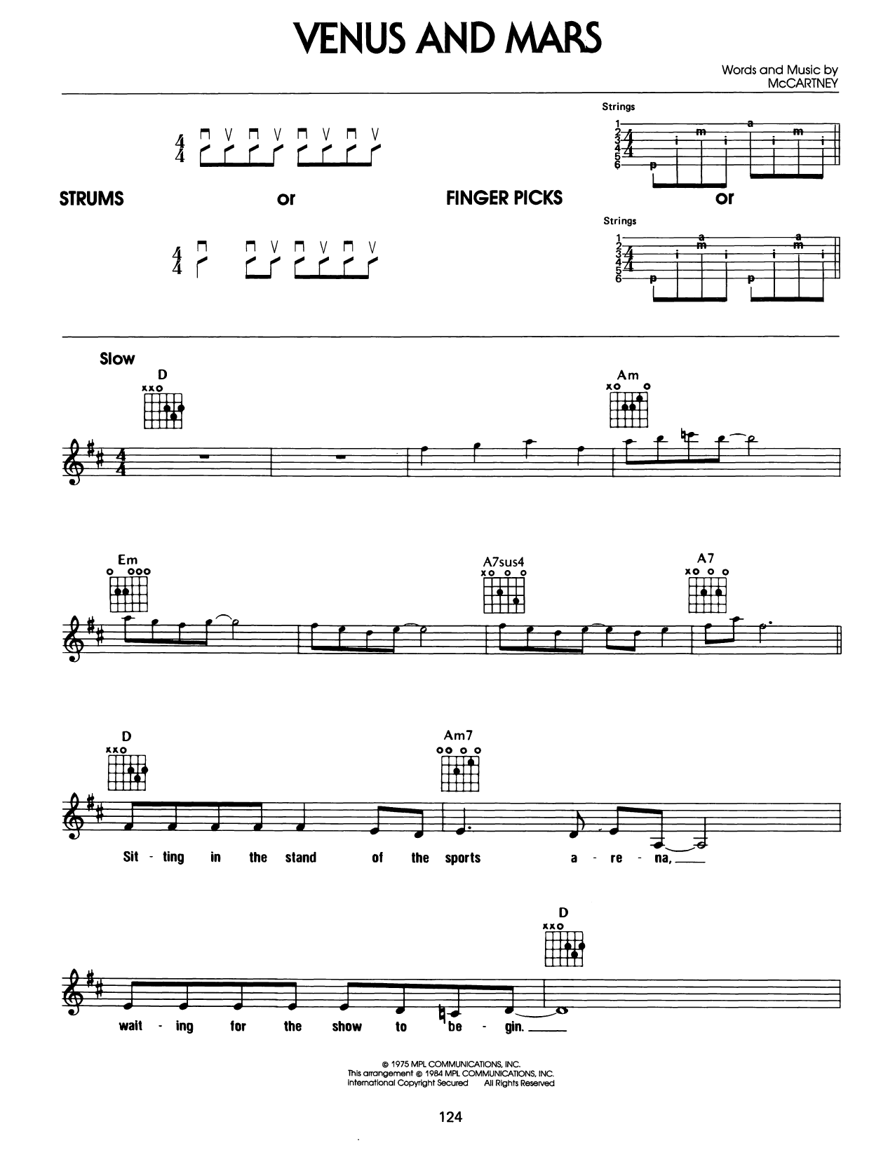 Download Paul McCartney Venus And Mars Sheet Music and learn how to play Easy Guitar PDF digital score in minutes