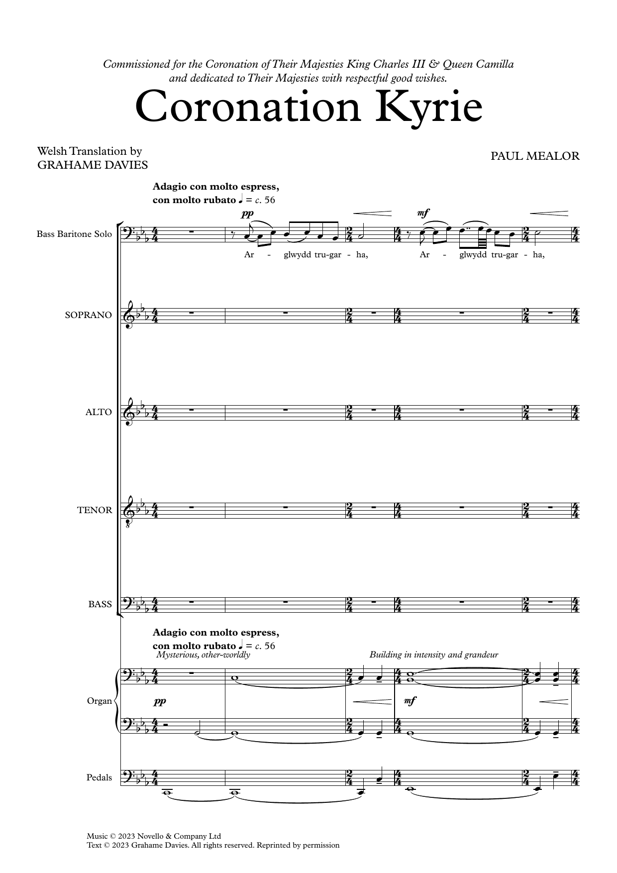 Download Paul Mealor Coronation Kyrie Sheet Music and learn how to play SATB Choir PDF digital score in minutes