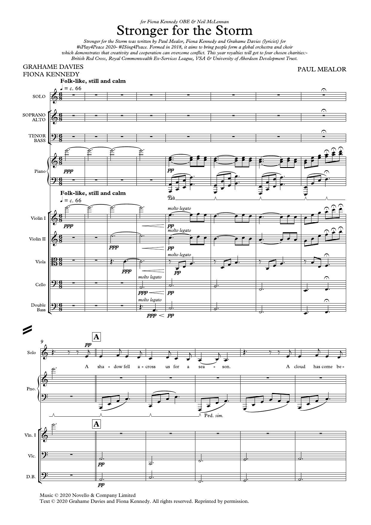 Download Paul Mealor Stronger For The Storm (Study score) Sheet Music and learn how to play SATB Choir PDF digital score in minutes
