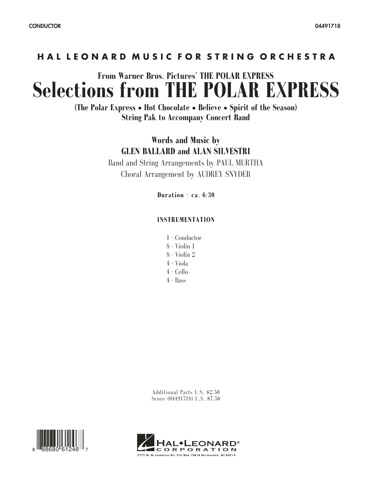 Download Paul Murtha The Polar Express - Conductor Score (Full Score) Sheet Music and learn how to play Orchestra PDF digital score in minutes