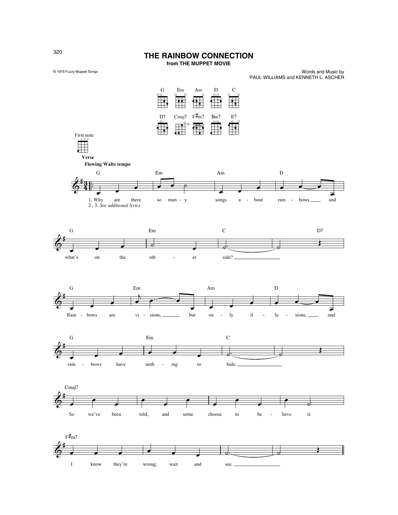 Download Paul Williams Rainbow Connection Sheet Music and learn how to play Mandolin PDF digital score in minutes